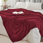 BEDELITE Fleece Blanket Burgundy Throw Blankets - Image 6