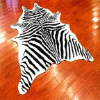Zebra Print Rug Faux Animal Cowhide Skin Area Rug Leather Carpet Mat Large Size - Image 6