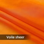 youleyar Solid Sheer Rod Pocket Curtain Voile Draperies 2 Panels White Beige - Image 5
