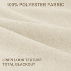 100% Blackout Shield Linen Blackout Curtains - Image 8