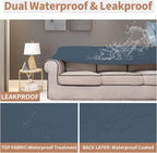 Easy-Going 100% Waterproof Oversized Chair Couch Cover, Dual Waterproof Sofa - Image 3