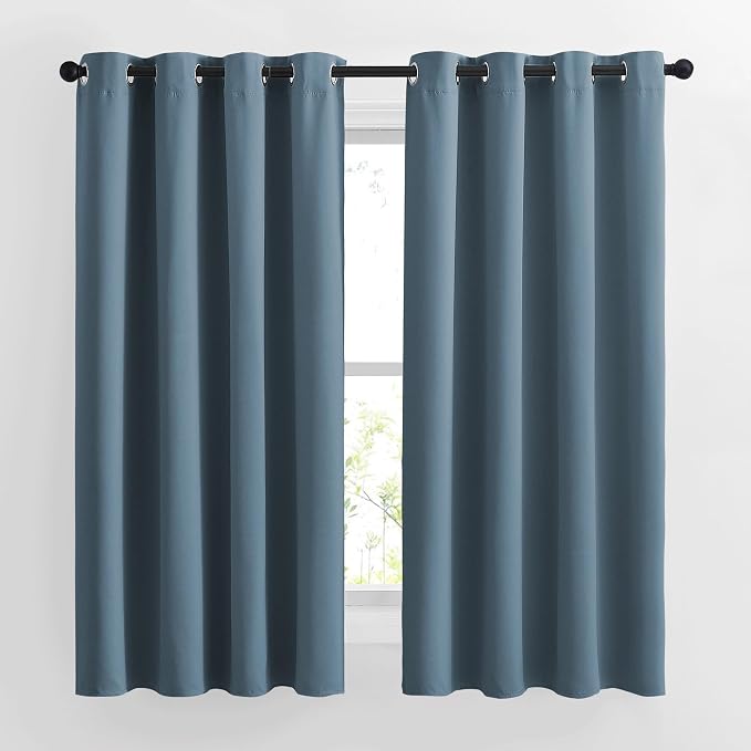 NICETOWN Smoky Blue Curtains for Girls Room by NICETOWN