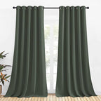 NICETOWN Room Darkening Draperies Window Curtain Panels, Dark Mallard, 2 Panels by NICETOWN