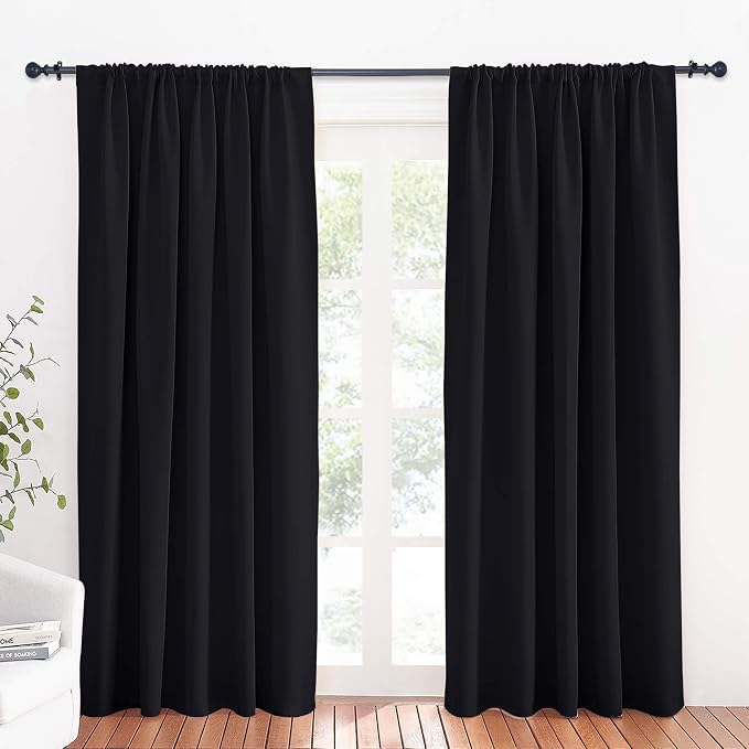 RYB HOME Blackout Curtains for Bedroom Living Room 72 inches Long, Thermal by RYBHOME