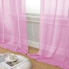 Aiyufeng 96inch Long Pink Sheers Drapes - Image 7