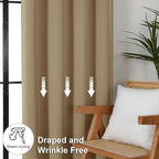 Simplebrand Ava Taupe Blackout Curtains - Image 7