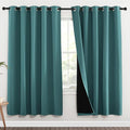 NICETOWN Full Shade Curtain Panels, 62 x 72 inch, Sea Teal, Pair of Energy by NICETOWN