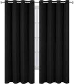 LEMOMO Blackout Curtains 52 x 84 inches Long Black Curtains Set of 2 Panels - Image 2