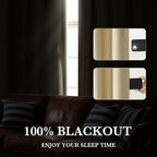 RYB HOME Bedroom Blackout Curtains 72 inches Long, 100% Blackout Thermal - Image 4