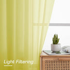 OWENIE Lemon Kitchen Sheer Curtains - Image 4