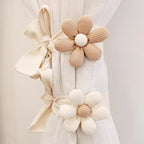 SRG 4PCS Curtain Tiebacks | Boho Flower Curtain Holdbacks | Simple Elegant - Image 7