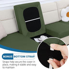 hyha Milk Silk Couch Cushion Covers, Soft Magic Sofa Covers Washable - Image 4