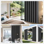 Joydeco Blackout Patio Sliding Door Curtains 84 Inches Long, Grommet Privacy - Image 8