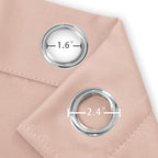 LEMOMO Blush Blackout Curtains 52 x 63 Inch Length/Set of 2 Curtain - Image 5