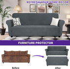 ZNSAYOTX Super Stretch Couch Cover, New Striped Sofa Covers Fitted Slipcovers - Image 2