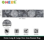 HEBE Hallway Runner Rug 2'8''x14' Washable Vintage Distressed Area Rugs Non - Image 2