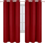 LEMOMO Red Thermal Blackout Curtains/42 x 72 Inch/Set of 2 Panels Room - Image 2