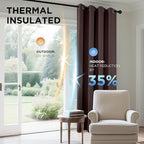 Joydeco Blackout Curtains 95 Inches Long 1 Panel, Thermal Insulated Long - Image 4