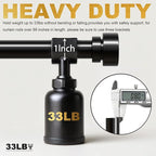 Lootkell Modern Black Curtain Rods Set, 48-84 Inches Adjustable, Heavy Duty 1 - Image 2