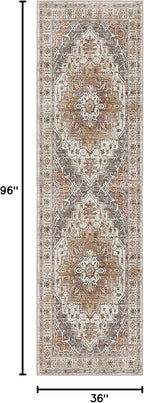 Madane Hallway Runner 3x8, Kitchen Rugs Washable Entryway Rug Vintage Kitchen - Image 2
