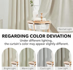 Deconovo Blackout Curtains, Thermal Insulated, W52 x L63 2 Panels, Back Tab - Image 4