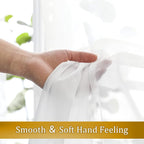 Aiyufneg White Sheer Valance for Window Curtains 24 Inch Length, Light - Image 8