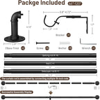 Zeerobee Curtain Rods for Windows 66 to 120, 1 Inch Industrial Wrap Around - Image 6