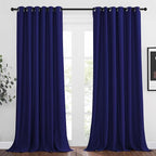 NICETOWN Navy Blue Room Darkening Curtains 108 inch Length by NICETOWN