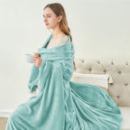 BEDELITE Fleece Blanket Twin Size Haze Blue Throw Blankets - Image 4