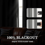 RYB HOME 100% Blackout Basement Curtains 30 inches Long, Heat & UV Blocking - Image 5