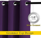 NICETOWN Royal Purple Room Darkening Draperies and Curtains - Image 2