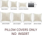 Fancy Homi 2 Packs Cream Samll Decorative Throw Pillow Covers 12x12 Inch - Image 7
