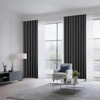 CUCRAF Dark Grey Blackout Curtains Customize, Rod Pocket Room Darkening Curtain - Image 8