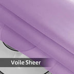 youleyar Solid Sheer Rod Pocket Curtain Voile Draperies 2 Panels White Beige - Image 6