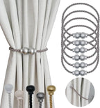 6 Pack Magnetic Curtain Tiebacks Modern Handmade Rope Curtain Tie Backs by HIASTRA
