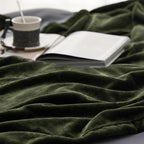 Bedsure Fleece Blankets King Size Oive Green - Image 4