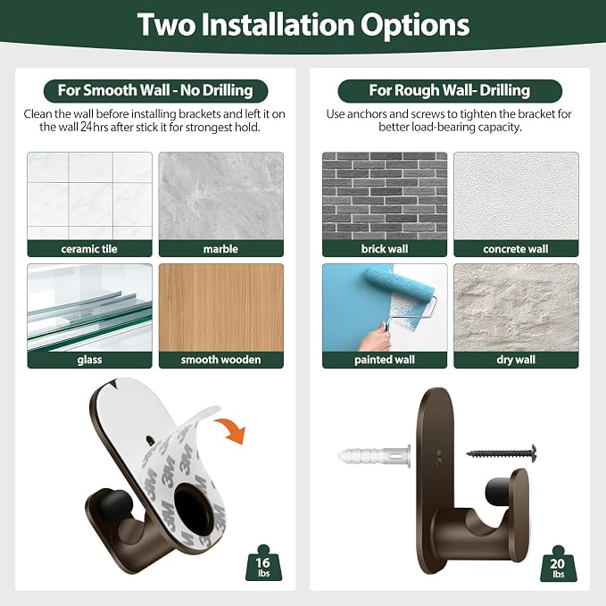 KAMANINA 2 Pack Curtain Rods No Drilling - Image 3