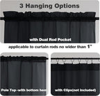 Chyhomenyc Extra Long Black Sheer Curtains 144 inch 2 Panels, Translucent - Image 3