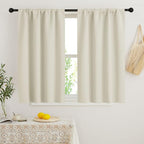 RYB HOME Short Curtains for Bedroom, Room Darkening Insulated Summer Heat Light by RYBHOME