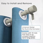 Byondeth Curtain Rods for Windows 16 to 240 Inches Adjustable Length 1 Inch - Image 2