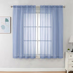 Chyhomenyc Sheer Curtains 63 Inch Length 2 Panels Set by Chyhomenyc
