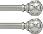 KAMANINA 1 Inch Curtain Rod Telescoping Single Drapery Rod 28 to 48 Inches by KAMANINA