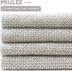 MIULEE Pack of 4 Couch Throw Pillow Covers 20x20 Inch Light Gray Soft - Image 6
