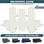 TAOCOCO 100% Waterproof Recliner Sofa Cover, Non Slip Split Couch Covers - Image 2