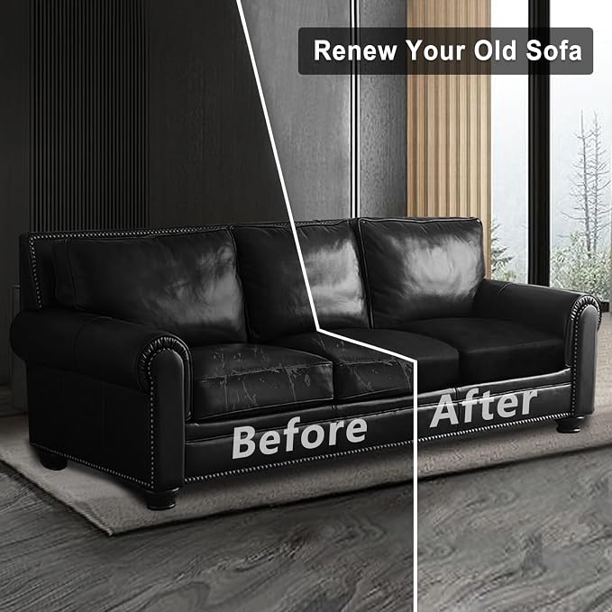 Leather Look Couch Cushion Covers Sofa Seat Slipcovers Sets Couches Furniture - Image 7