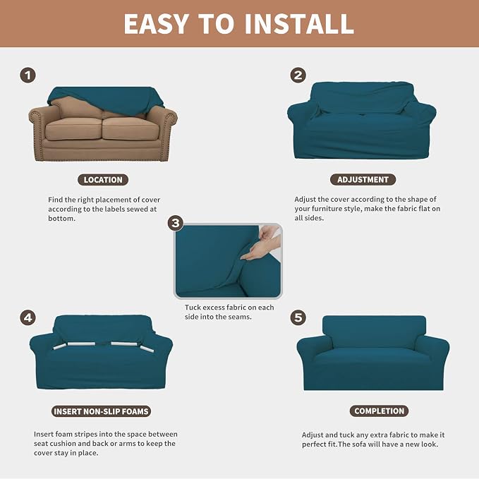 Easy-Going 100% Waterproof Chair Couch Cover, Dual Waterproof Sofa Cover - Image 5