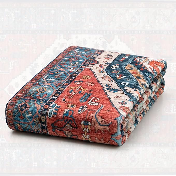SERISSA Boho Area Rugs for Entryway, 3x4 Washable Non-Slip Kitchen Rug - Image 7