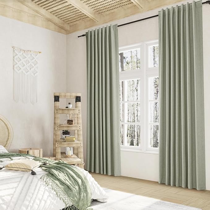 Sage Green 100% Blackout Curtains 40 Inch Wide by 90 Inch - Image 7