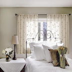 HOMEIDEAS Taupe Sheer Kitchen Curtains 52 x 45 Inch Length 2 Panels Beige - Image 6