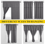 NICETOWN Short Curtains with Attached Valance - Image 2